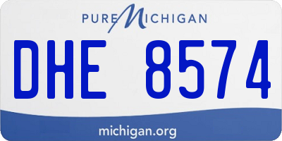 MI license plate DHE8574
