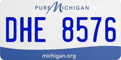 MI license plate DHE8576