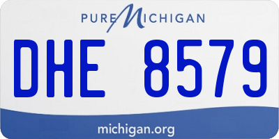 MI license plate DHE8579