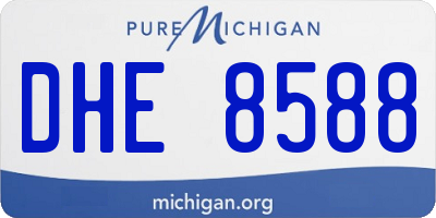 MI license plate DHE8588