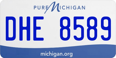 MI license plate DHE8589