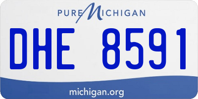 MI license plate DHE8591
