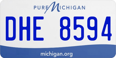 MI license plate DHE8594