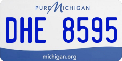 MI license plate DHE8595
