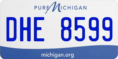MI license plate DHE8599
