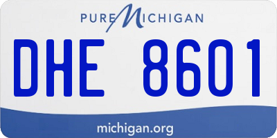 MI license plate DHE8601