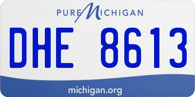 MI license plate DHE8613
