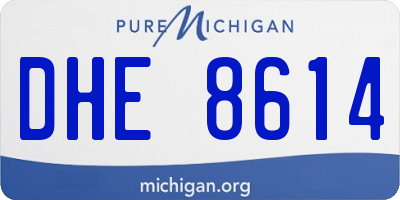 MI license plate DHE8614