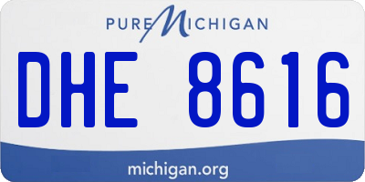 MI license plate DHE8616