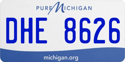 MI license plate DHE8626