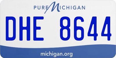 MI license plate DHE8644