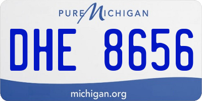 MI license plate DHE8656
