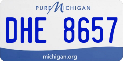 MI license plate DHE8657