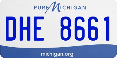 MI license plate DHE8661