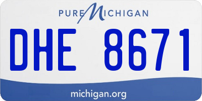 MI license plate DHE8671