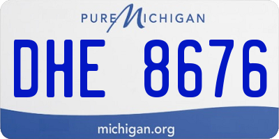 MI license plate DHE8676