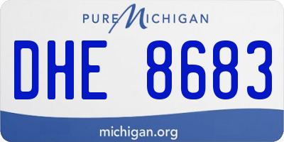 MI license plate DHE8683