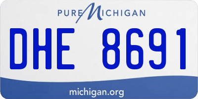 MI license plate DHE8691