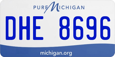 MI license plate DHE8696