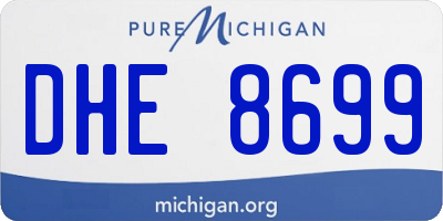 MI license plate DHE8699