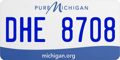 MI license plate DHE8708