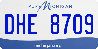 MI license plate DHE8709