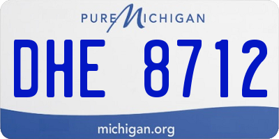 MI license plate DHE8712