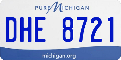 MI license plate DHE8721