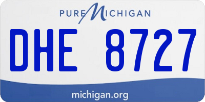MI license plate DHE8727