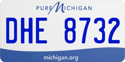 MI license plate DHE8732