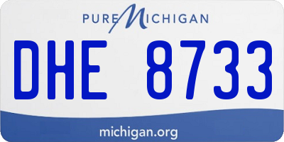 MI license plate DHE8733