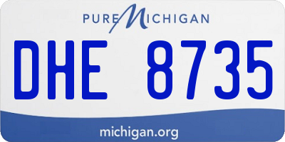 MI license plate DHE8735