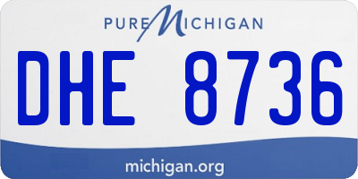 MI license plate DHE8736
