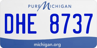 MI license plate DHE8737