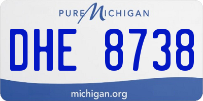 MI license plate DHE8738