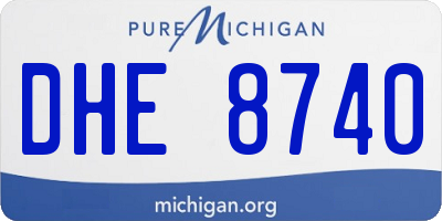 MI license plate DHE8740
