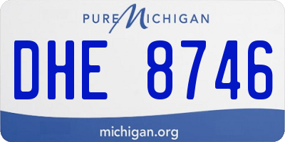 MI license plate DHE8746