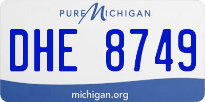 MI license plate DHE8749