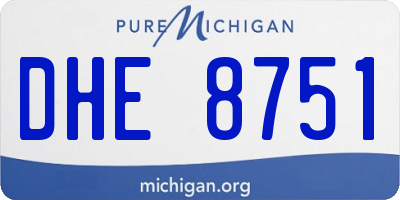 MI license plate DHE8751