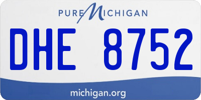 MI license plate DHE8752