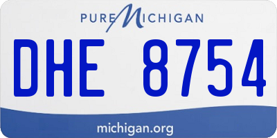 MI license plate DHE8754