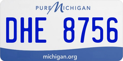 MI license plate DHE8756