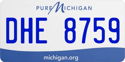 MI license plate DHE8759