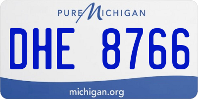 MI license plate DHE8766
