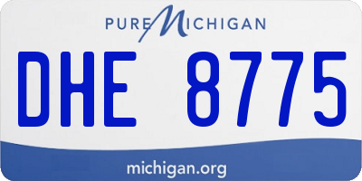 MI license plate DHE8775
