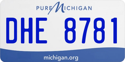 MI license plate DHE8781