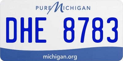 MI license plate DHE8783
