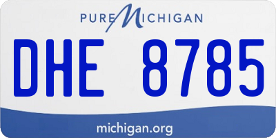 MI license plate DHE8785