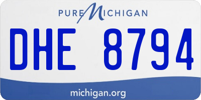 MI license plate DHE8794
