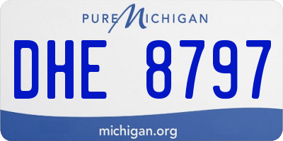 MI license plate DHE8797